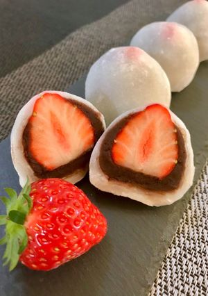 電子レンジで簡単！白玉粉で いちご大福-レシピのメイン写真