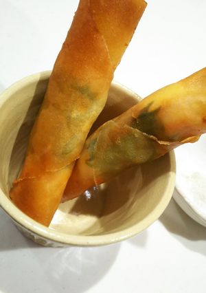 ハマりすぎ注意！えびクリームチーズ春巻-レシピのメイン写真