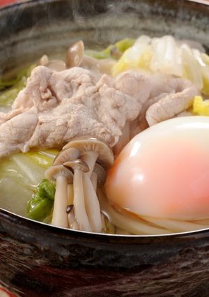 豚肉と白菜の温たまうどん-レシピのメイン写真