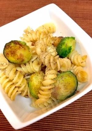芽キャベツのアンチョビ風味パスタ-レシピのメイン写真