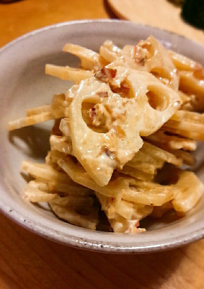 レンジで♪れんこんのおかかマヨ和え-レシピのメイン写真