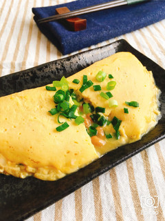 牛乳で簡単!ふんわり納豆チーズオムレツ-レシピのメイン写真