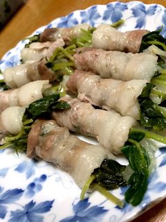 レンジで簡単☆豆苗と大根の豚バラ巻き-レシピのメイン写真