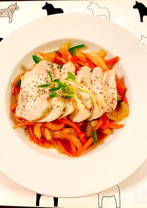 市販のサラダチキンを使って10分料理！-レシピのメイン写真