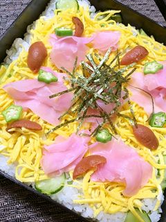 ひな祭り☆華やか♪お漬物deちらし寿司-レシピのメイン写真