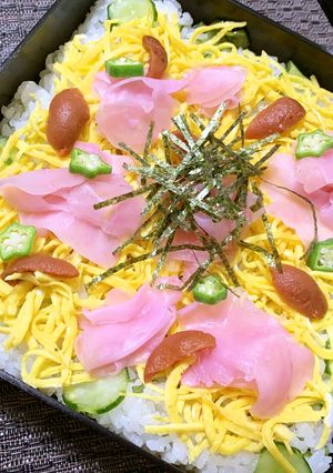 ひな祭り☆華やか♪お漬物deちらし寿司-レシピのメイン写真