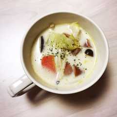 カフェの味♡おいもと白菜のミルクスープ-レシピのメイン写真