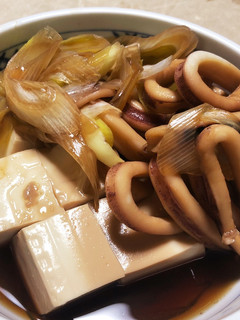 簡単!時短!無添加!冷凍イカと豆腐の煮物-レシピのメイン写真