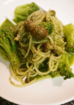 しめじ・ブロコのジェノバソースパスタ-レシピのメイン写真