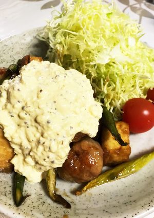 厚揚げと豚こまボールの甘酢タルタル♡-レシピのメイン写真
