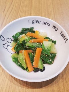 レンチンで!チンゲン菜とにんじんのナムル-レシピのメイン写真