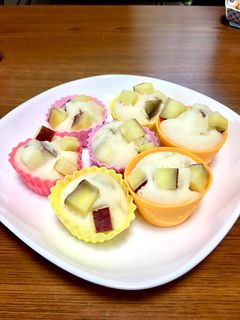 離乳食後期☆さつまいも蒸しパン(米粉)-レシピのメイン写真