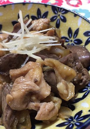 鶏肉と鶏レバーのしょうが煮☆-レシピのメイン写真