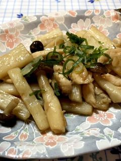 長芋と鶏胸肉のバタぽん炒め-レシピのメイン写真