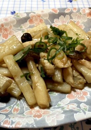 長芋と鶏胸肉のバタぽん炒め-レシピのメイン写真