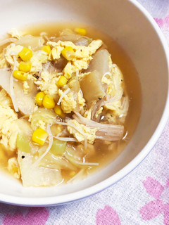 ほっこり優しい野菜と卵の中華スープ-レシピのメイン写真