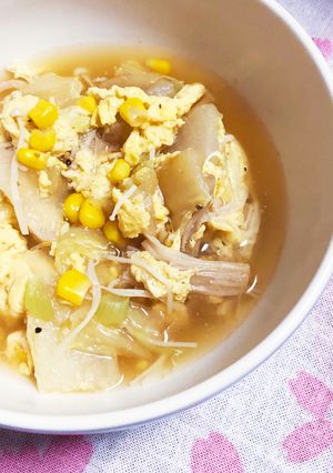ほっこり優しい野菜と卵の中華スープ-レシピのメイン写真