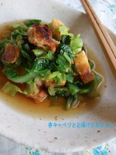春キャベツとお揚げのおひたし-レシピのメイン写真