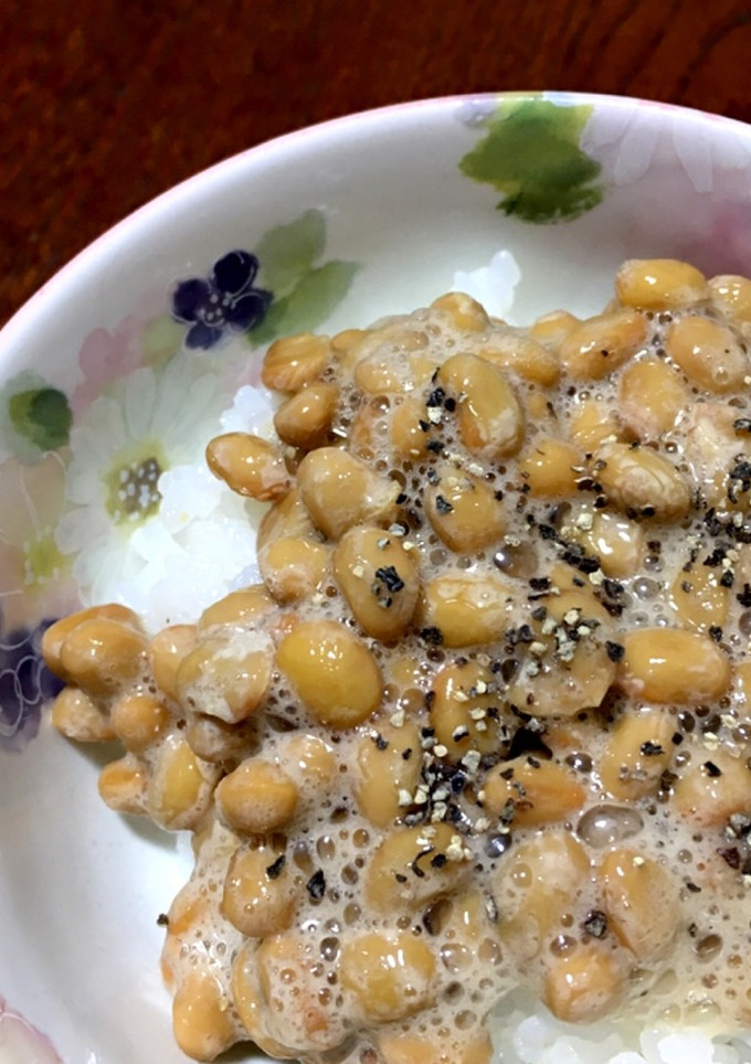 納豆ご飯＋粗挽き黒胡椒-レシピのメイン写真