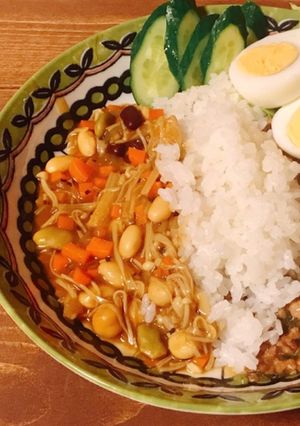 豆とえのきのキーマカレー-レシピのメイン写真