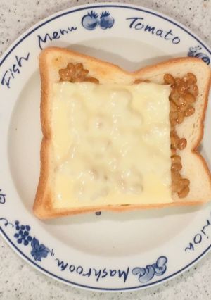 納豆チーズパン（トースト）-レシピのメイン写真