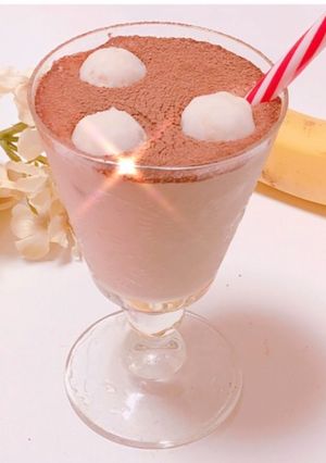 白いカフェオレꕤバナナスムージー-レシピのメイン写真