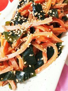 干し人参とワカメ♪ピリ辛炒め-レシピのメイン写真