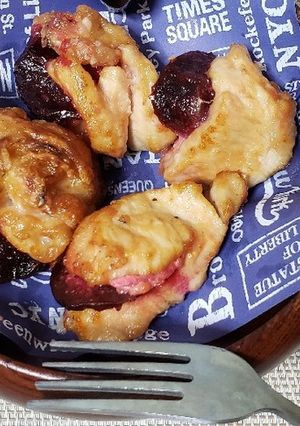 体作り認知症予防！鶏胸肉のビーツ挟み唐揚-レシピのメイン写真