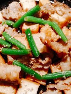 ♪豚バラと厚揚げのしょうが焼き♪-レシピのメイン写真