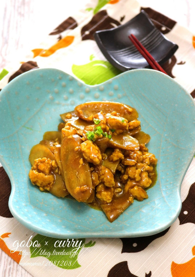 ごぼうと鶏そぼろのカレー炒め。-レシピのメイン写真