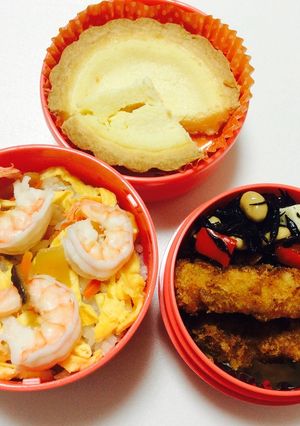 112、ミニ散らし寿司とヒレカツ弁当♡-レシピのメイン写真