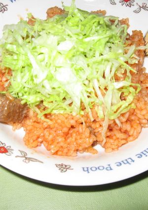 サイコロステーキの炊飯器ピラフ-レシピのメイン写真