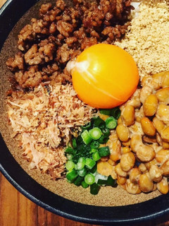 ひき肉と納豆の卵かけごはん-レシピのメイン写真