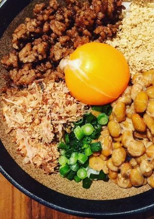 ひき肉と納豆の卵かけごはん-レシピのメイン写真