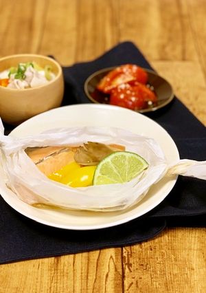 サーモンのつつみ焼き（シニア向け）-レシピのメイン写真