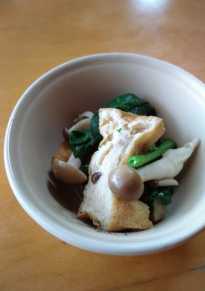 クィーンクック☆厚揚げと法蓮草の煮浸し-レシピのメイン写真