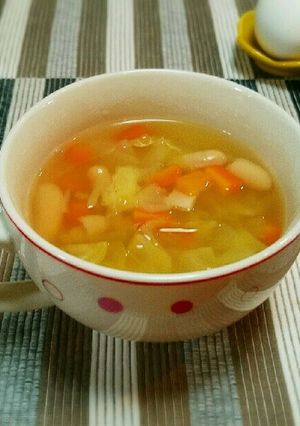 白いんげん豆と野菜のスープ-レシピのメイン写真
