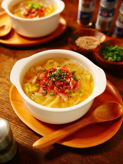 レンチン簡単♪白菜とベーコンの中華スープ-レシピのメイン写真