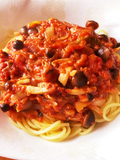 簡単ツナとしめじのトマトパスタ♡-レシピのメイン写真