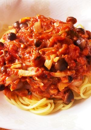 簡単ツナとしめじのトマトパスタ♡-レシピのメイン写真