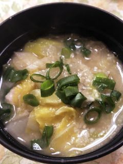 酒粕入り!優しいお味噌汁 ♡+.゜-レシピのメイン写真