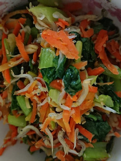 冷蔵庫にある野菜としらすの炒め物-レシピのメイン写真
