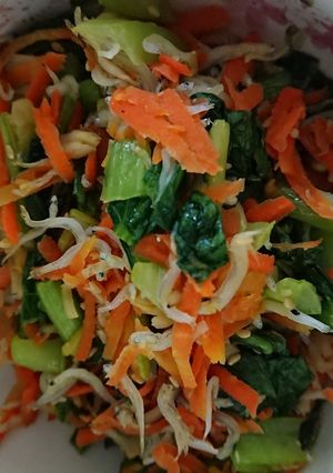 冷蔵庫にある野菜としらすの炒め物-レシピのメイン写真