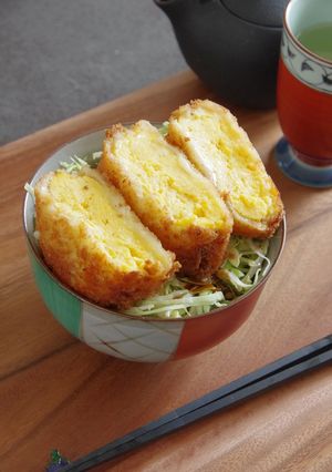 サクふわ厚焼き玉子カツ丼-レシピのメイン写真