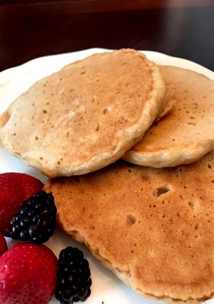 <天然酵母>モチモチ全粒粉入りパンケーキ-レシピのメイン写真