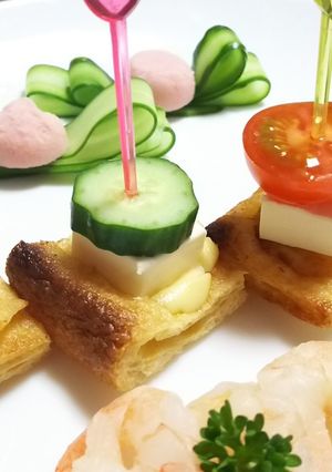トースターで焼くだけカラフルピンチョス☆-レシピのメイン写真