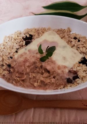 レンジで簡単☆小豆とチーズのオートミール-レシピのメイン写真