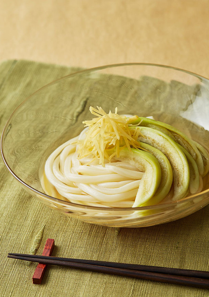 なすとしょうがの冷やし白だしうどん-レシピのメイン写真