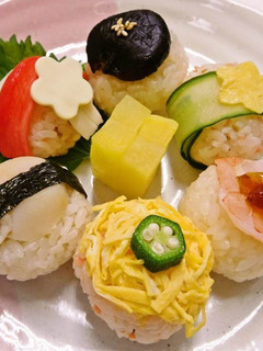 ひな祭りにみんなで食べよう♪手まり寿司-レシピのメイン写真