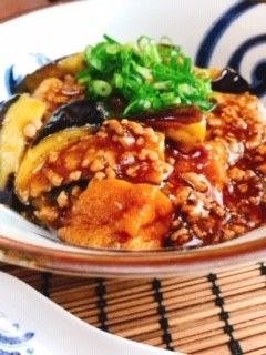 花椒香る甘辛揚げ茄子麻婆丼-レシピのメイン写真